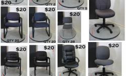 Lots of Office chairs, use or like new great for startups or anyone the needs a new chair cheap.
Come by 1238 greenfield ave 92021 or give us a call at 828-253-2392
for more info.