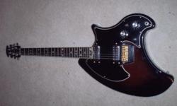 RARE ELEC. GUITAR MADE IN 1970'S IN THE USA ,SUNBURST FINISH, GOOD COND. OVATION HARD SHELL CASE INCLUDED $1500.00