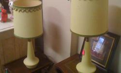 A SET OF GREAT LAMPS MID-CENTURY ATOMIC AGE LAMPS LOOK LIKE THEY CAME OFF THE SET OF "MADMEN"! A GREAT ADDITION TO YOUR MID-CENTURY DECOR! ONLY $55.00