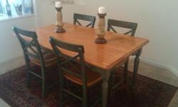 Must sell due to upcoming move! All wood dining table and (4) chairs. Great condition! Asking $275 OBO. No delivery. Located near SR 7/441 & Glades in Boca Raton. Please contact Kristen at email above.