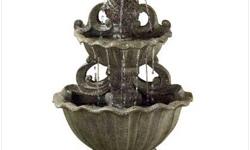 36155 Save 30% PINEAPPLE WALL FOUNTAIN In this exquisite fountain, an endless stream of water pours into two lower tiers from a ripe pineapple, the symbol of welcome and hospitality in Colonial America that's still recognized today!
Fiberglass reinforced