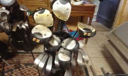 &nbsp;
&nbsp;
ONE COMPLETE SET OF&nbsp;VINTAGE&nbsp;PING, KARSTEN I, GOLF&nbsp;CLUBS WITH A SET OF HYBRIB FAIRWAY WOODS THAT COME WITH THIS SET BY MERIT WITH TRUE TEMPER REGULAR FLEX STEEL SHAFTS AND SWING RITE GRIPS, THEY ARE A 20*, A 23*, & A 27* LOFT
