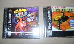 2 PlayStation Games Used But IN Excellent Condition.
Crash Bandicoot 2 cortex strikes back $ 15.00
Descent Maximum $ 11.00
I DO HAVE PAYPAL ACCOUNT, IF THATS YOUR OPTION TO PAY , OR E-MAIL ME WITH OTHER OPTIONS
TO SEE WHAT WE CAN WORK OUT ..