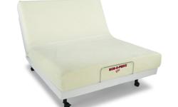 Queen Size adjustable bed with memory form mattress - cordless control - like new
