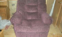 I have a extra wide recliner made by Lane which is like new. It has only been used about 2 months. The color is a mauve tone. Moving must sale!
Thanks