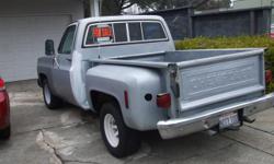 retired mechanic's personal 75 chevy step side has been totally rebuilt
custom engine-12,000 on it--stock 3 spd with full syncro-new brakes-master cyl/wheel cyl;s
alt//starter//HEI/all hoses /and/belts-radiator/water pump/fuel pump/rebuilt carb/14"in air