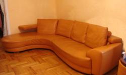 - Luxury Modern Style
-Stylish Orange Leather
-5 seater
-Easy assembly
Comes with :
*Couch (2 parts that attach)
*4 Back Pillows
AND...
*2 Round Storage Tray Ottoman (See Pictures)
Color Orange
Materials Leather
Couch is Used (about 3 years old)
Couch is