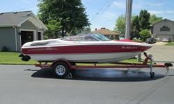 1990 CHAPPAREL - 19.5', RED & WHITE, 175 HORSE POWER, V-6, I-O, OPEN BOW, TILT MOTOR MERC CRUISER, VERY CLEAN IN & OUT.
TRAILER RECENTLY REDONE WITH NEW BUNKERS, NEW BRAKES, NEW TIRES AND NEW WHEELS.&nbsp; EXTRA COVERS NEVER USED.
INCLUDES LIFT AND LIFT