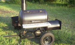 VERY WELL BUILT SMALL SMOKER CAN BE TOWED BEHIND GOLF CART, LAWNMOWER, TRACTOR, ATV, HAS HIGH SPEED HUBS. COOKING SURFACE IS 36 IN X 22 IN,HAS GRANITE TABLE ,&nbsp;CAN BE MOVED VERY EASY BY HAND, I BUILD ANY SIZE SMOKER YOU NEED. IF YOU CAN GET THE STEEL,