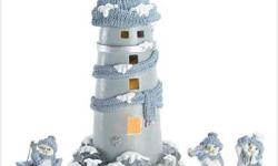 Description
A trio of sea-loving snowmen keeps watch over the wild and wintry bay, searching for ships in the falling snow. Beckoning beside them, their snug little lighthouse casts a comforting cozy glow. A captivating night-light that?s sure to be any