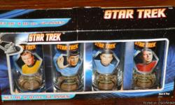 We have 4 glasses - new in the box - Star Trek - each one has 10 ounce capacity. Asking $10.00. Call 561-992-1071 leave a message if no answer.