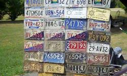 These are Various(29) State-issued License Plates from different states(TN., KY., MI., CA.,AL. and IL.) and catagories (Regular, Handicapped, Disabled Vet, BiCentennial and memorial), ranging in years from 1957-2003 in various conditions. Having been