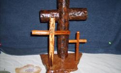 Handmade rustic crosses mounted on stone . many styles to chose from or i will make one for you
Call 713 806 3132 Ask for Steve