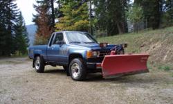 1988 Toyota extra cab, 4x4, manual transmission, air conditioning, sun roof, Sony Xploder CD sound system, and
Western Plow.
New home snow plows cost $6,000 - get a plow AND the Toyota for the cost of a new plow.
For sale by original owner, 118,528 miles.