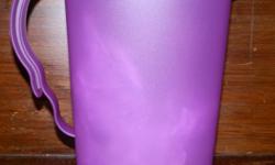 I have available the Tupperware Impressions 2 Qt. pitcher - keep beverages fresh - stores easily in refrigerator door. Color is purplicious. Dishwasher safe. Asking $12.00 each - this is over a 50% savings - I have 6 of these available and I also have
