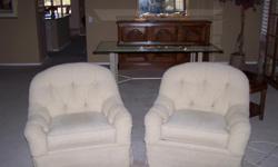 TWO CHAIRS ARE SWIVEL AND ROCKERS
ALL ARE IN VERY GOOD CONDITION
IN WEST VALLEY