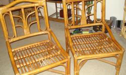 Very study Ratan chairs, no cushions.&nbsp; Good shape. I paid $50.00. Both for $15.