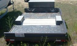 2001 Utility Trailer for 4 wheelers or&nbsp; golf carts .
10 ft. X 7 Â½ ft. with large, front mounted tool and/or&nbsp;cargo box.
New tires, asking $1000.00 or B/O
Call --
&nbsp;