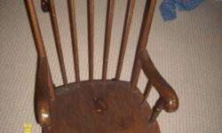 33 YR OLD VINTAGE COLLECTIBLE SOLID MAHOGANY ENGRAVED CHILD'S
ROCKING CHAIR. IN EXCELLENT CONDITION....NO MARKS, CHIPS, DENTS,
SMEARS, SMUDGES WOOD WARPING, FADING OR ANYTHING ELSE.
THIS ROCKER IS IS NEAR PRISTINE CONDITION.MOVING. MUST SELL.
COMPARABLE