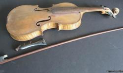 This is a pretty cool item! This violin is missing some parts - needs a bridge, doesn't have the sound post, chin rest, strings, and bow hair. Perfect for an art project or restoration. &nbsp;
&nbsp;
Click on this link to see the above item and bid: