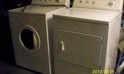 Kenmoore front loader washer and a&nbsp;matching dryer, like new, a&nbsp;must see.&nbsp;&nbsp;Washer has the hot and cold water&nbsp;hoses, and dryer has&nbsp;the three prone electrical&nbsp;cord.&nbsp;Cash and locally, only. Thanks.
