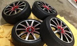 4 - Wheels/tires - Aluminum wheels, universal fit, after-market.&nbsp; Mounted with 18" Falken, steel-belted tires.&nbsp; Ready to use.&nbsp;&nbsp; Red Grill - Fits 2005 Volkswagen Jetta GLI.&nbsp;&nbsp; 2 - Headlights - SONAR, SK3302/SK3402.&nbsp; Fits