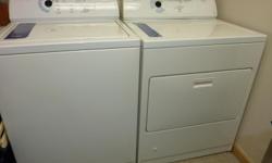 Whirlpool Gold Catalyst Washer & Gas Dryer (2001-Top Load & Super Capacity)
Washer -- Model #GSX98855J ($75)
Dimensions (inches) = 26 Â¾ w x 42h x 25 Â½ d
-The washer is in working condition, although, 50% of the time the cycle will not complete mid way