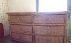 I have a full size dresser with six drawers and an upright wicker chest with 3 drawers for sale. These are medium brown in color and in excellent condition. Local pick up only in the Hagerstown-Williamsport area. Dresser measures 63'' long, 32 1/2 '' high