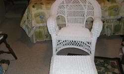 35 + yr old chair, excellent condition + younger footstool, Honor area