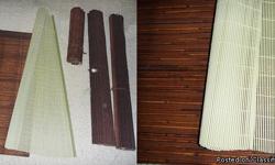 these blinds are mini bamboo or small round wood pieces, not large window shades slats.
Double Window: 72x65 - $20 A very nice dark brown and make your place feel warm and at home.
Green Double Blind: 72x65 - $20 Makes the house feel like spring with the