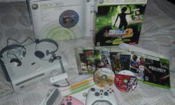 Hurry I am offering a great deal here for my XBOX 360 system.
Still New Xbox 360 250GB Hard Drive Capacity Includes:
Ethernet Cable, A/V Adapter Cable, Headset, Wireless Controllers System
- Dance Dance Revolution Universe 2 with dance pad -
- Halo 3 -
-