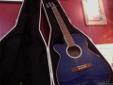 Blue Acoustic Electric Guitar, Excellent Condition